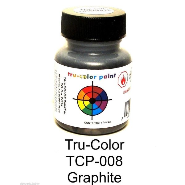 Tru-Color Paint Tru-Color Paint TCP008 1 oz Graphite Railroad Color Acrylic Paint TCP008